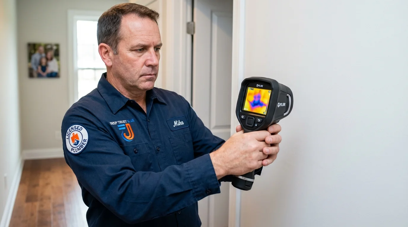 Thermal imaging leak detection by Johns Plumbing LLC in Brooklet